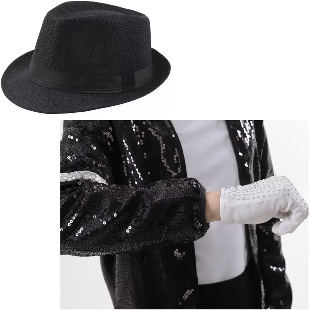 guangmu Dance Costume 3PCS include Jacket Hat Glove - Halloween Cosplay Costume Role Sequined Play Dance Costume